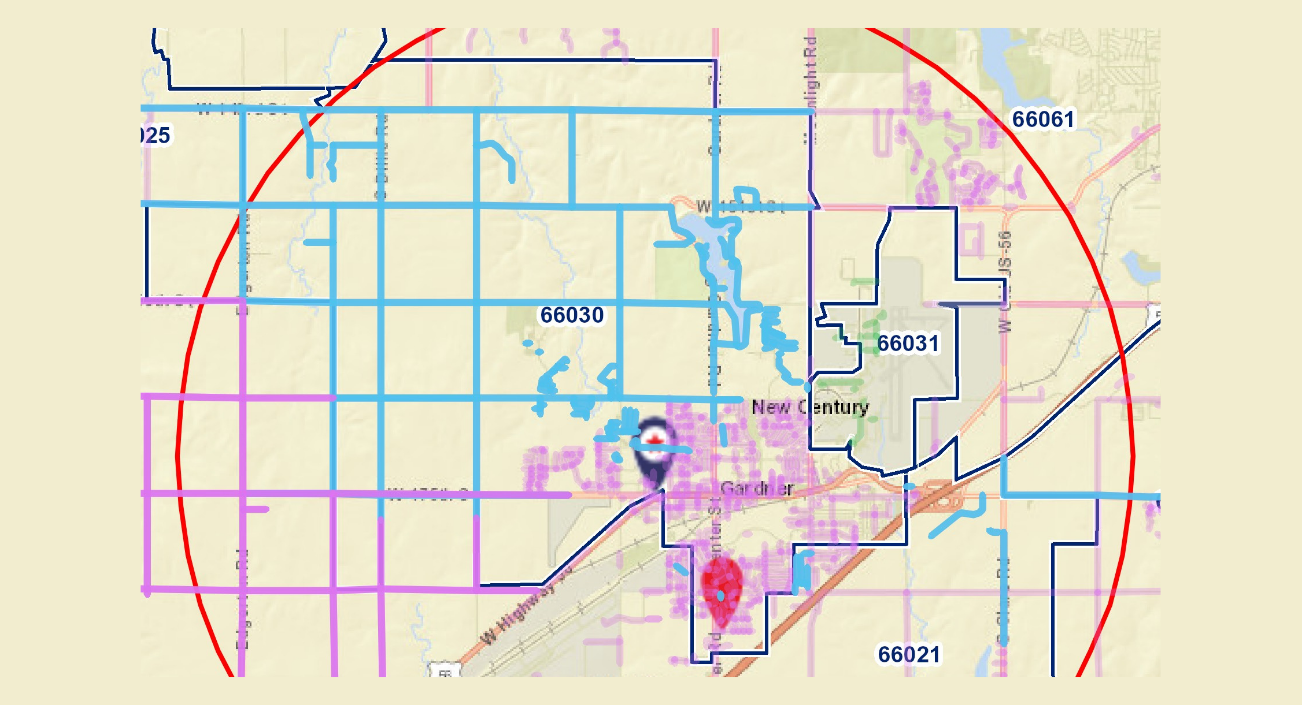 Gardner 1 coverage map